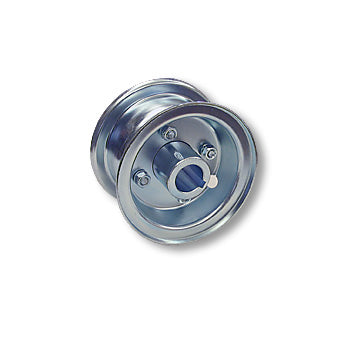 4″ Wheel, Steel, Assembly With 1″ Live Axle Hub, 2 Piece Rim, 2-3/4″ Wide