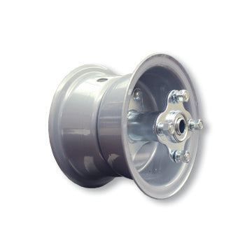 6″ Wheel, Steel, Assembly With 5/8″ Bb Flanged Hub With Bolts, 5-5/8″ Wide