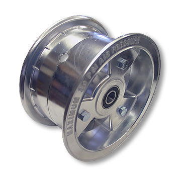 6″ Aluminum Tri-Star Wheel, 4″ Wide With 3/4″ Precision Ball Bearing
