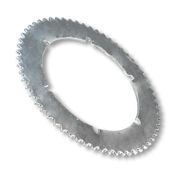 Sprocket, Steel, #35 Chain, 60 Tooth, 5.25″ Bolt Circle, 6 Notches, 4.93″ Bore