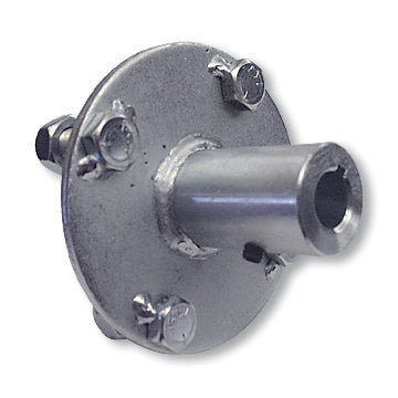 Adapter Hub, Zinc Plated Steel, 4 Bolt With 3/16″ Keyway For 3/4″ Live Axle (No Step)