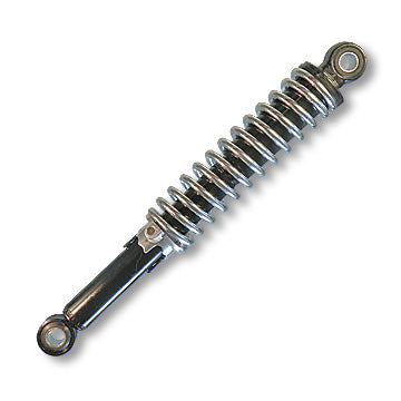 Shock Absorber, Mechanical 3 Way Adjustable, 2.0″ Max Compression, 450 Lbs Total Load 12″ Eye-To-Eye, 3/8″ Id Hole, Chrome Spring