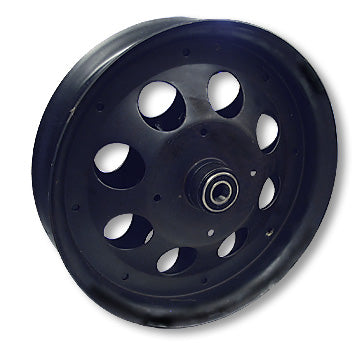 10″ Steel Wheel, Black Oxide With 5/8″ Id Precison Bearings