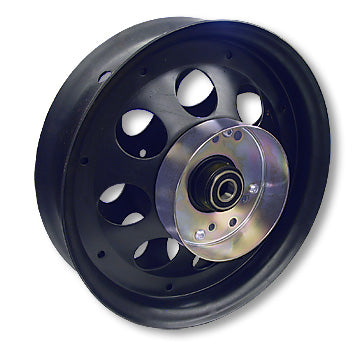 10″ Steel Wheel, Black Oxide With 5/8″ Id Precision Ball Bearing & Brake Drum