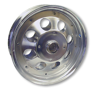 10″ Steel Wheel, Chrome Plated Less Bearings