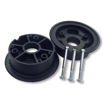 4″ Azusalite Wheel, 3″ Wide For 1-3/8″ Od Bearings (Not Incl.) + Hardware Only