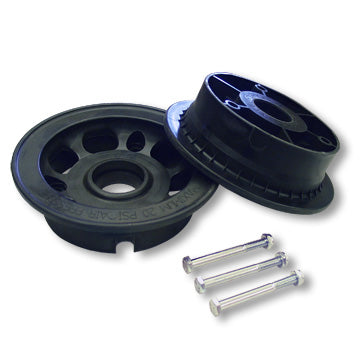 5″ Azusalite Wheel, 3″ Wide For 1-5/8″ Od Ball Bearings, 2 Halves With Nuts & Bolts Only