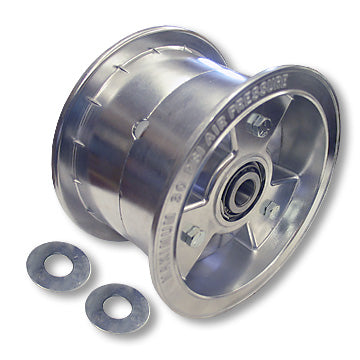 6″ Aluminum Tri-Star Wheel, 4″ Wide With 5/8 Tapered Roller Bearing