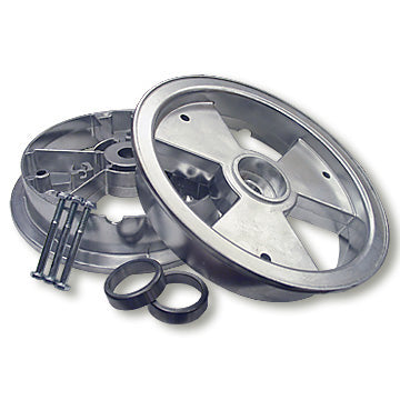 8″ Aluminum Tri-Star Wheel, 3″ Wide With Races (For Tapered Roller Bearing