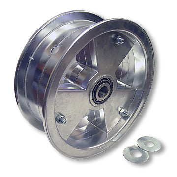 8″ Aluminum Tri-Star Wheel, 3″ Wide With 5/8″ Tapered Roller Bearing