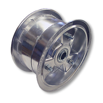 6″ Aluminum Tri-Star Wheel, 4″ Wide With 5/8″ Standard Ball Bearing