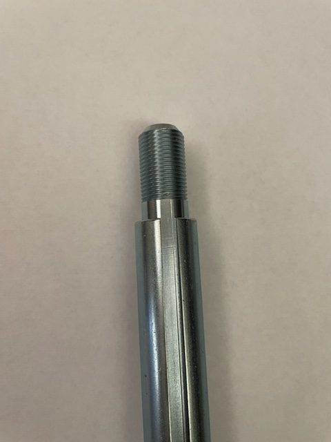 Axle, Solid Standard Steel, 40″ Length, 1″ Dia, 1-1/2″ Stepped Ends (1-1/8″ Thread Length), 2 Offset 1/4″ Keyways