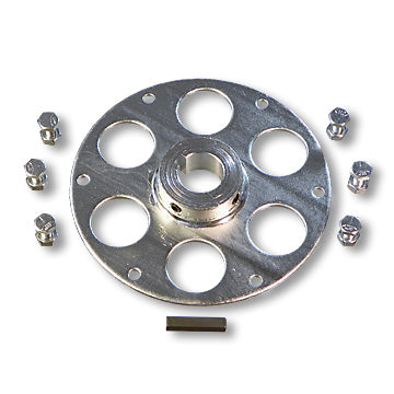 Uni-Hub, Steel, Zinc Plated, 1-1/4″ Bore, 1/4″ Keyway Plus Hardware Kit