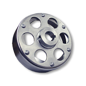 Brake Drum For 6″ Brake, 4-9/16″ Bore, Chrome-Plated With Riveted Uni-Hub, 1″ Bore