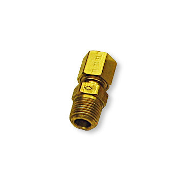 Male Connector Brass Fitting, 3/16″ Tube To 1/8″ Tube N.P.T.