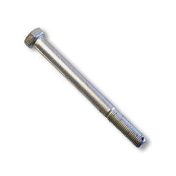 Bolt, 3/8-24 X 4″,  1/16″ Hole Drilled 3/32″ From End, Zinc Plated