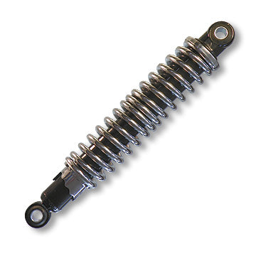 Shock Absorber, Heavy-Duty Hydraulic, 3-Way Adjustable, 2.4″ Maximum Compression, 730 Lbs. Total Load  12″ Eye-To-Eye, 12Mm/.47″ Hole Id, Chrome Spring