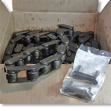 #C2042 Double Pitch Conveyor Chain, Straight Side Plates “C”, Extended Rollers, Reels (Per Foo