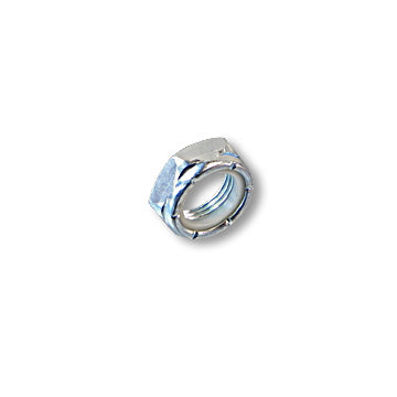 Locknut, 3/8-24 Thin, Nylon Insert, Zinc Plated